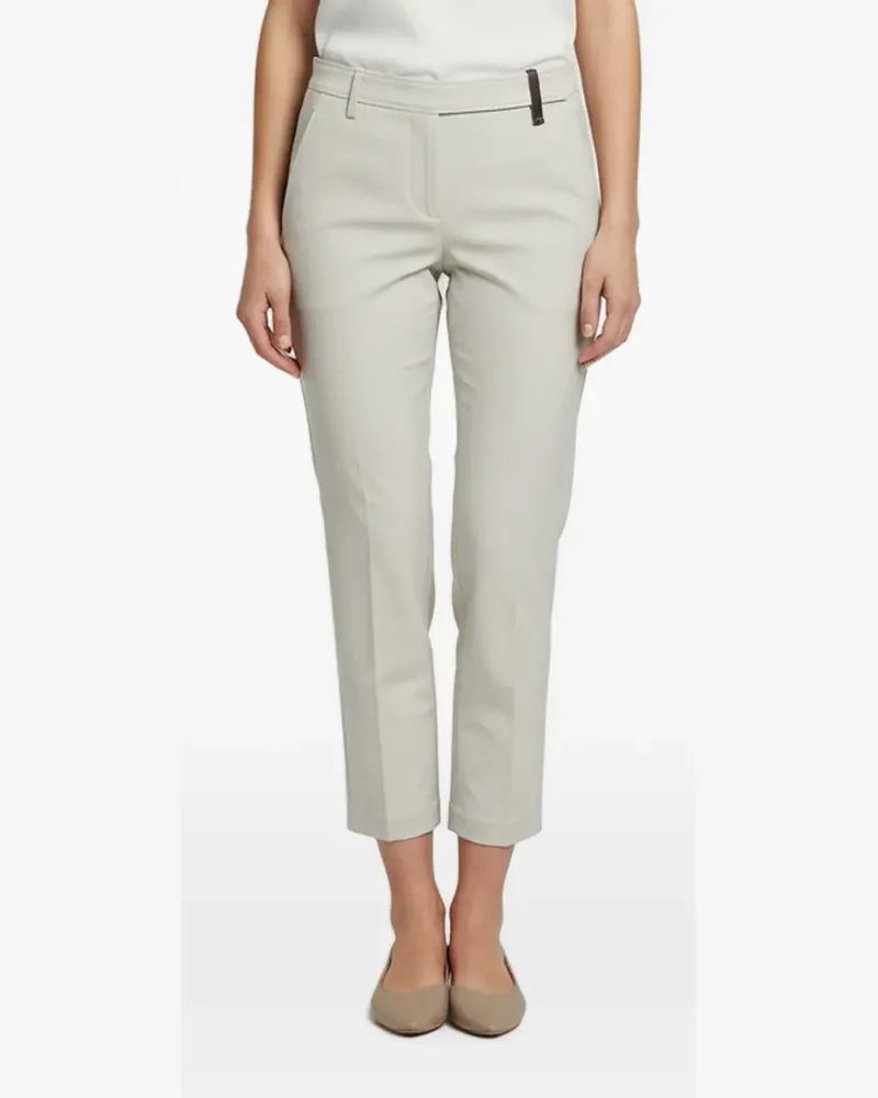 Brunello Cucinelli Verzierte Cropped-Hose - Nude Nude