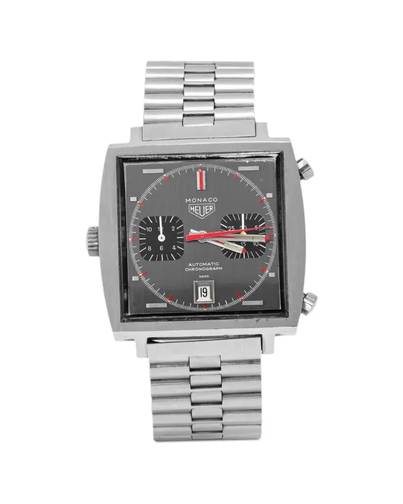 TAG Heuer 1975 pre-owned Monaco 40mm - Schwarz Schwarz