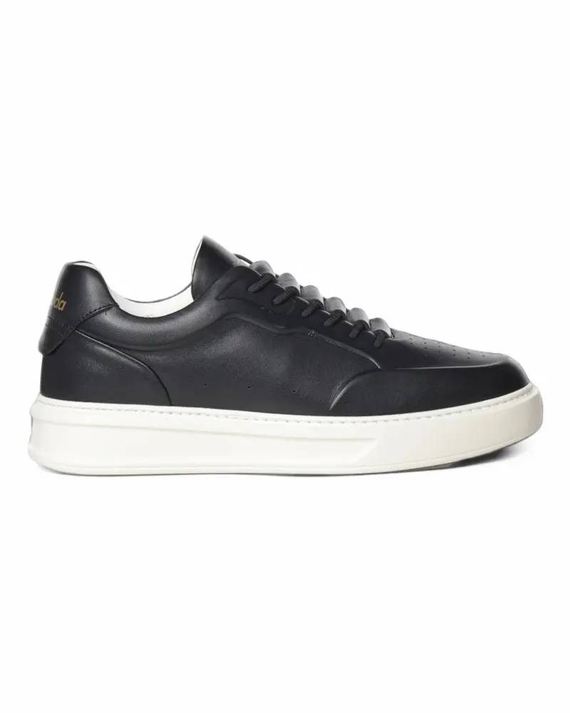 Baracuta Perforierte Sneakers - Schwarz Schwarz
