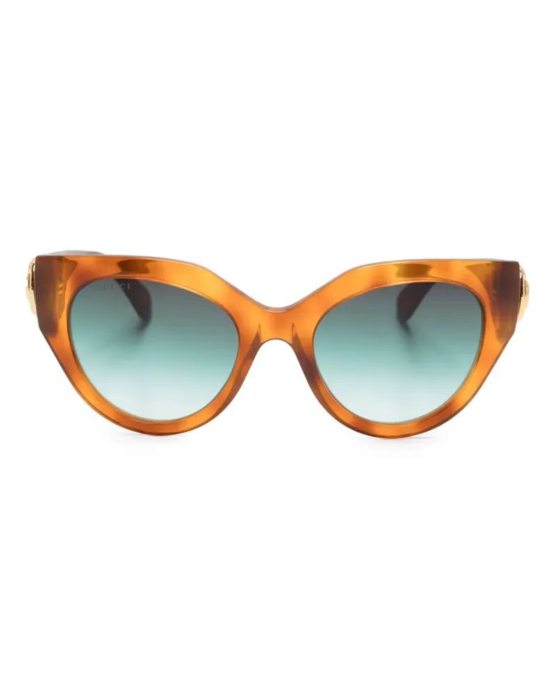 Gucci Cat-Eye-Sonnenbrille in Schildpattoptik - Braun Braun