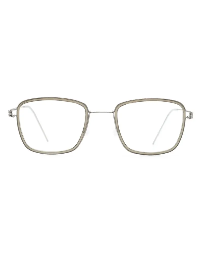 Lindberg Eric Brille mit eckigem Gestell - Silber Silber