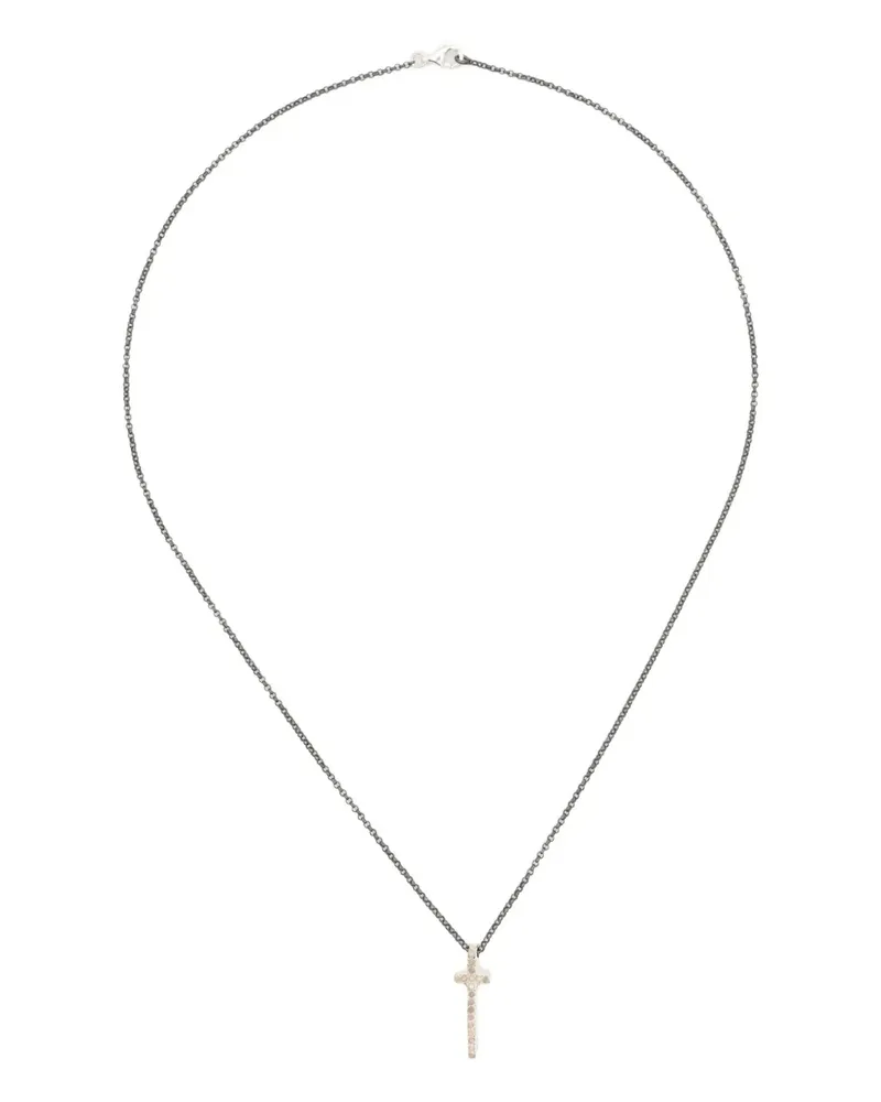 Rosa Maria Halskette aus Sterlingsilber mit Diamant Silber