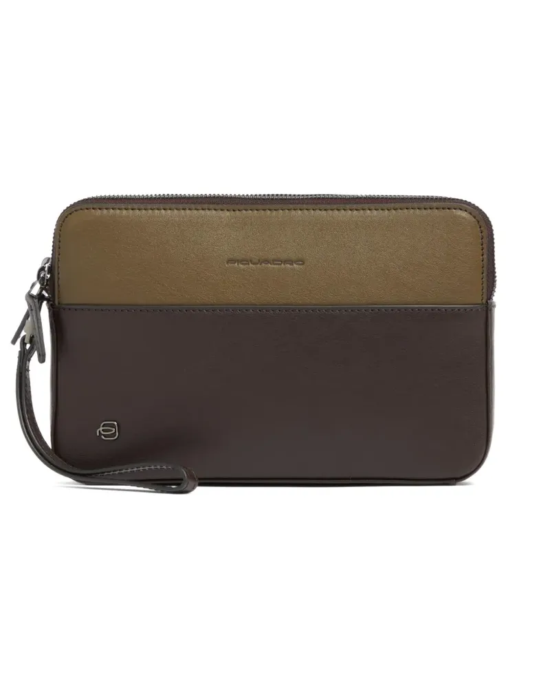 Piquadro Zweifarbige Clutch - Braun Braun