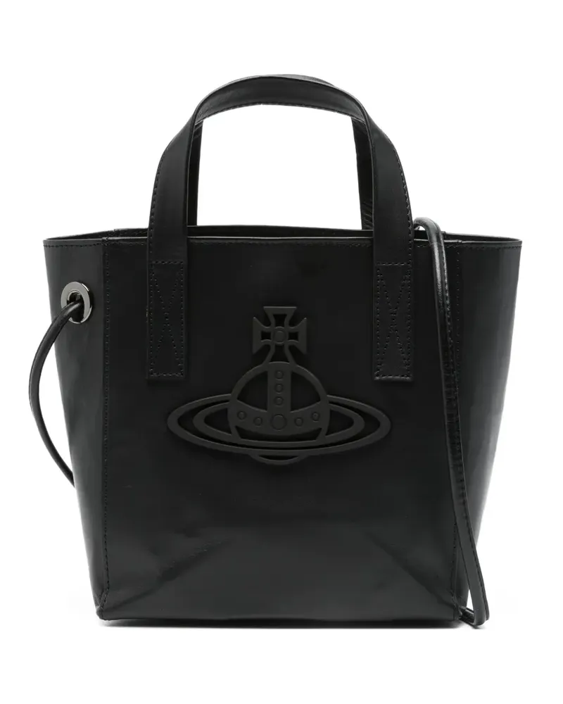 Vivienne Westwood Tote Bag mit Orb-Verzierung - Schwarz Schwarz