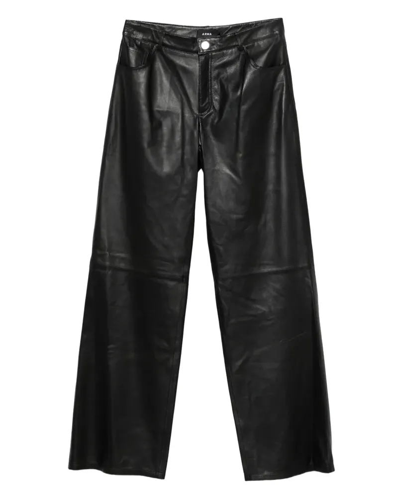 Arma Hose aus Leder - Schwarz Schwarz