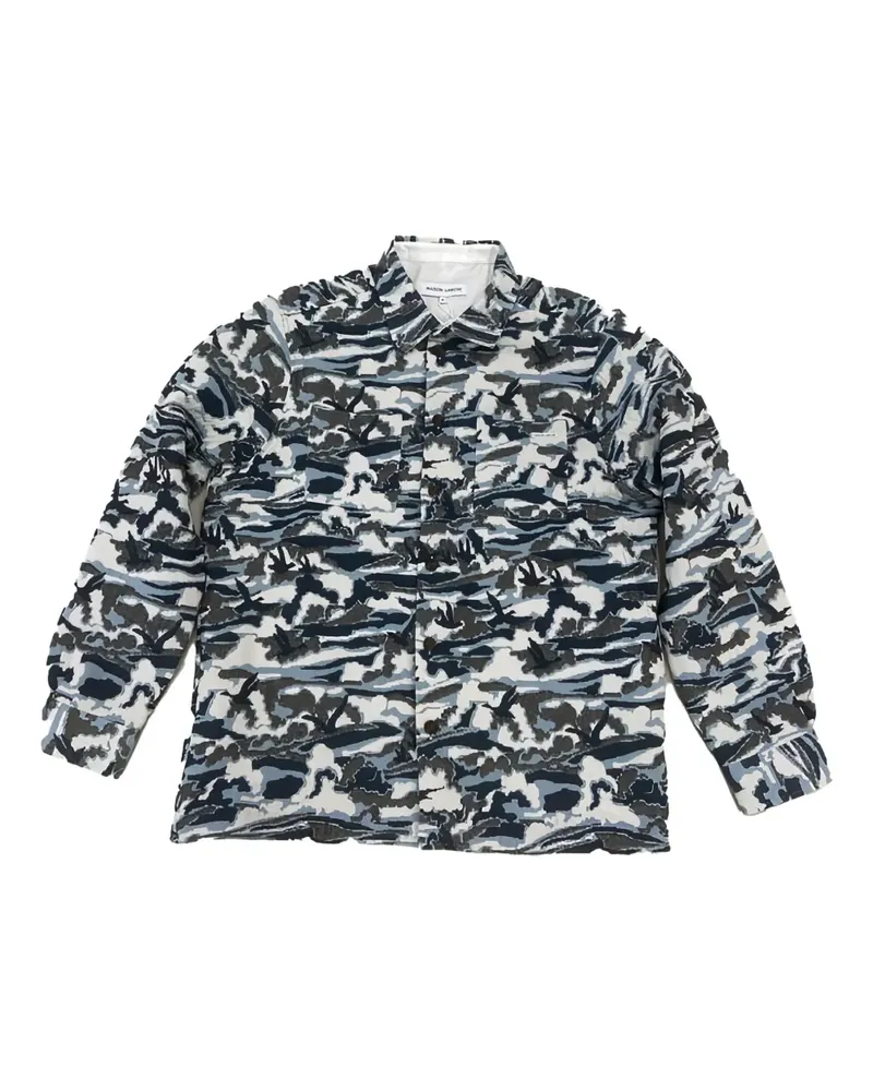 Maison Labiche Monge Hemdjacke mit Vogelmuster - Nude Nude