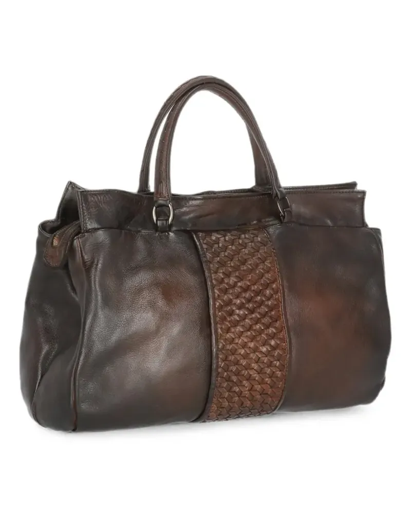 Reptile's House braided leather tote bag - Braun Braun