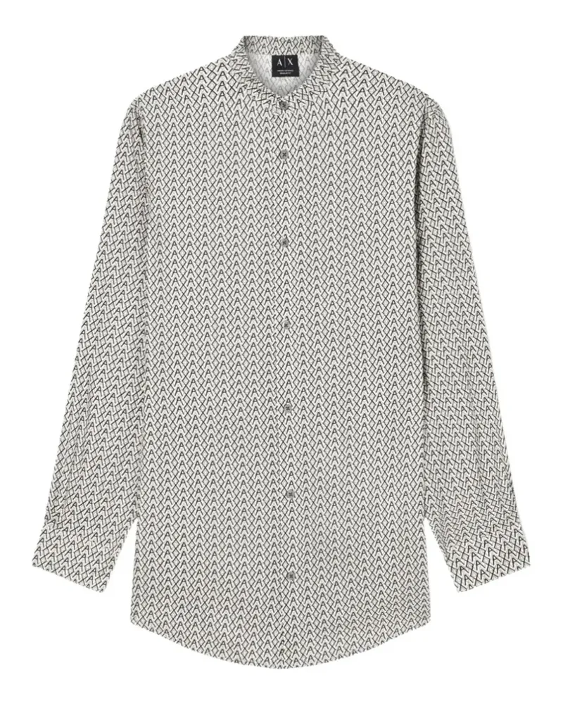 Armani Exchange Gemustertes Hemd - Weiß Weiß