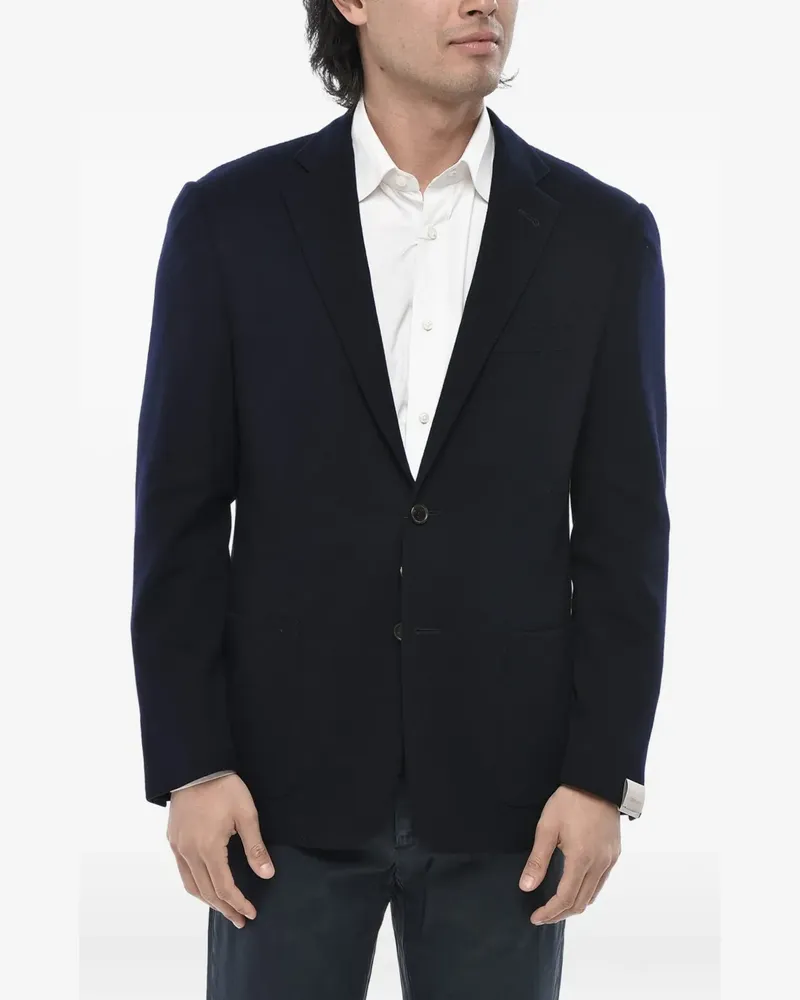 Corneliani single-breasted patch-pocket blazer - Blau Blau