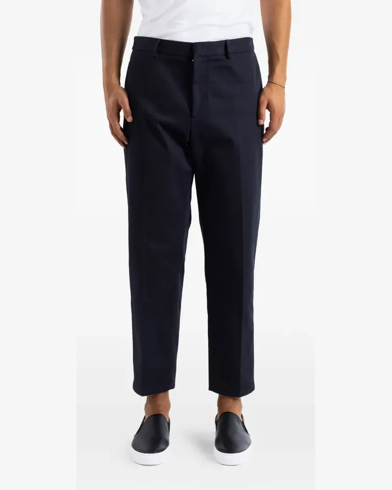 Jil Sander tapered-design pressed-crease trousers - Blau Blau