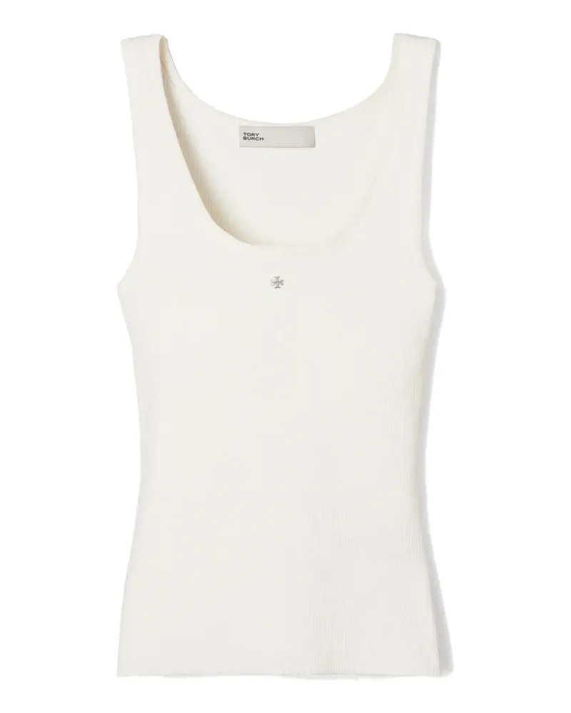 Tory Burch viscose knit tank top - Nude Nude