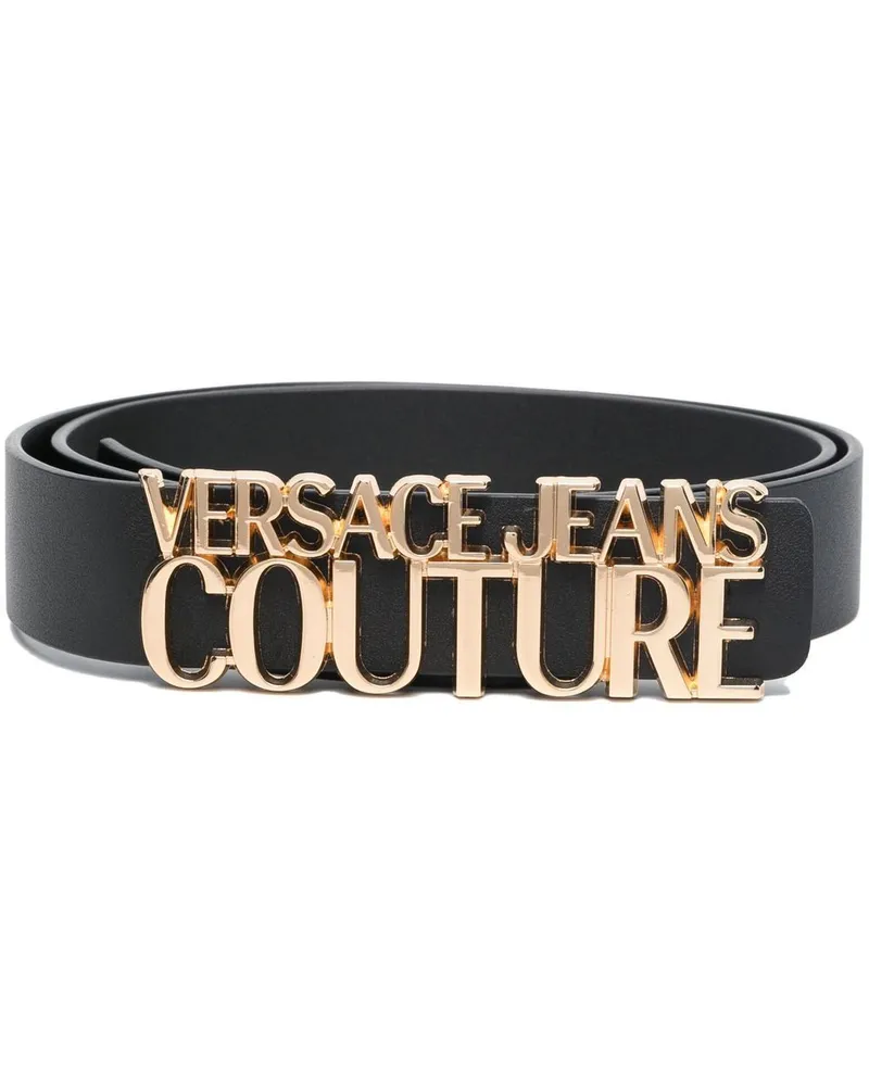 Versace Jeans Gürtel mit Logo Schwarz