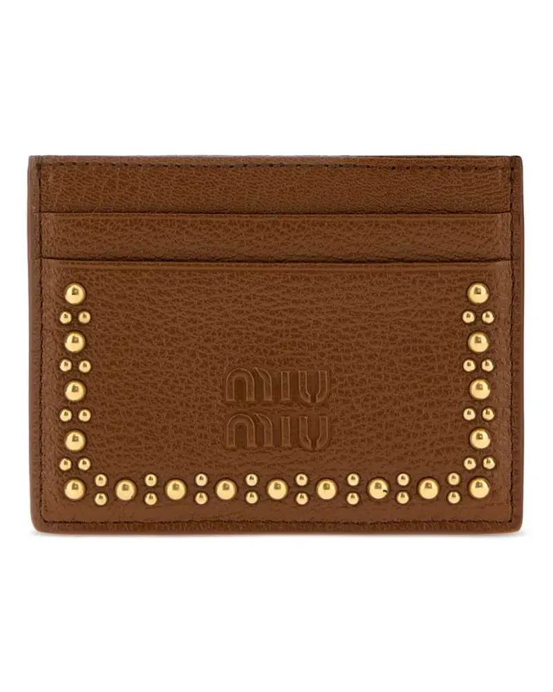 Miu Miu leather card holder - Braun Braun