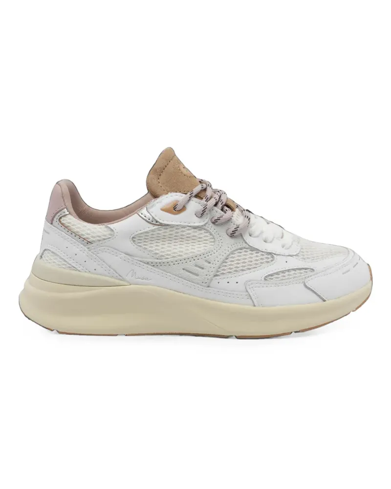 D.A.T.E. Musa Sneakers mit Einsätzen - Weiß Weiß