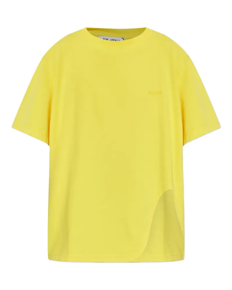 ATTICO T-Shirt mit Logo-Stickerei - Gelb Gelb