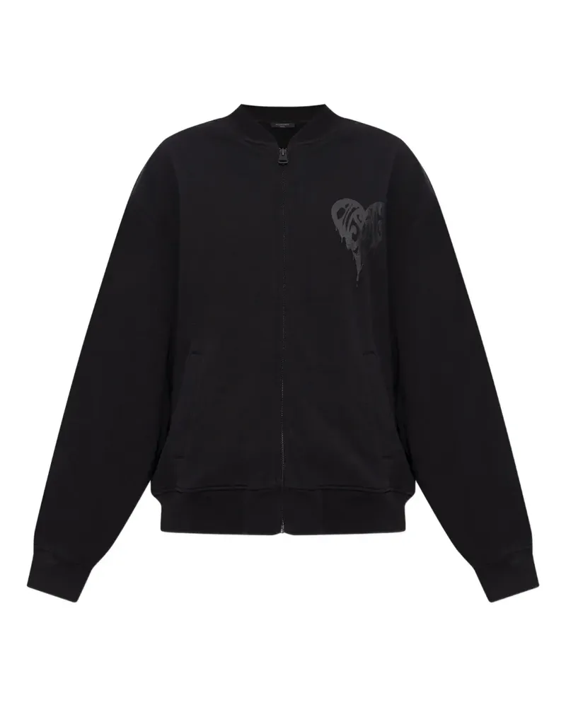 AllSaints Bomberjacke mit Herz-Print - Schwarz Schwarz