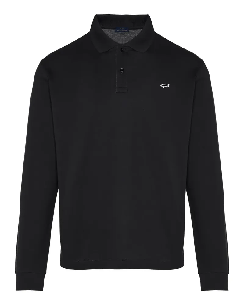 Paul & Shark Langärmeliges Poloshirt - Schwarz Schwarz