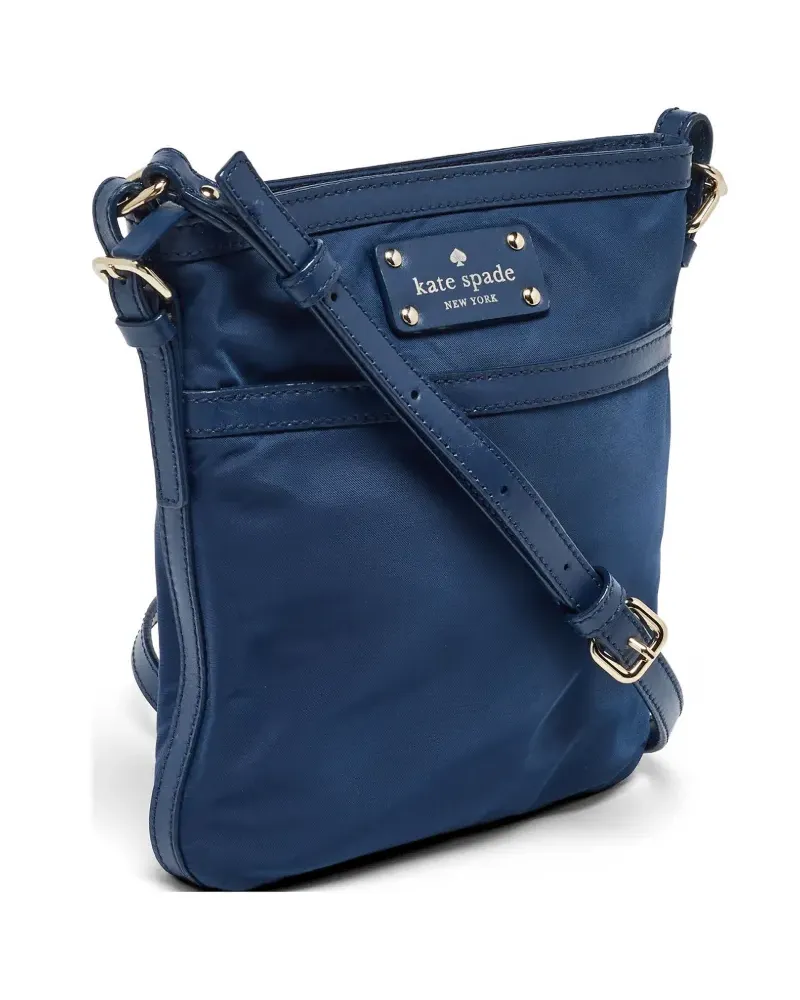 Kate Spade leather-trim crossbody bag - Blau Blau