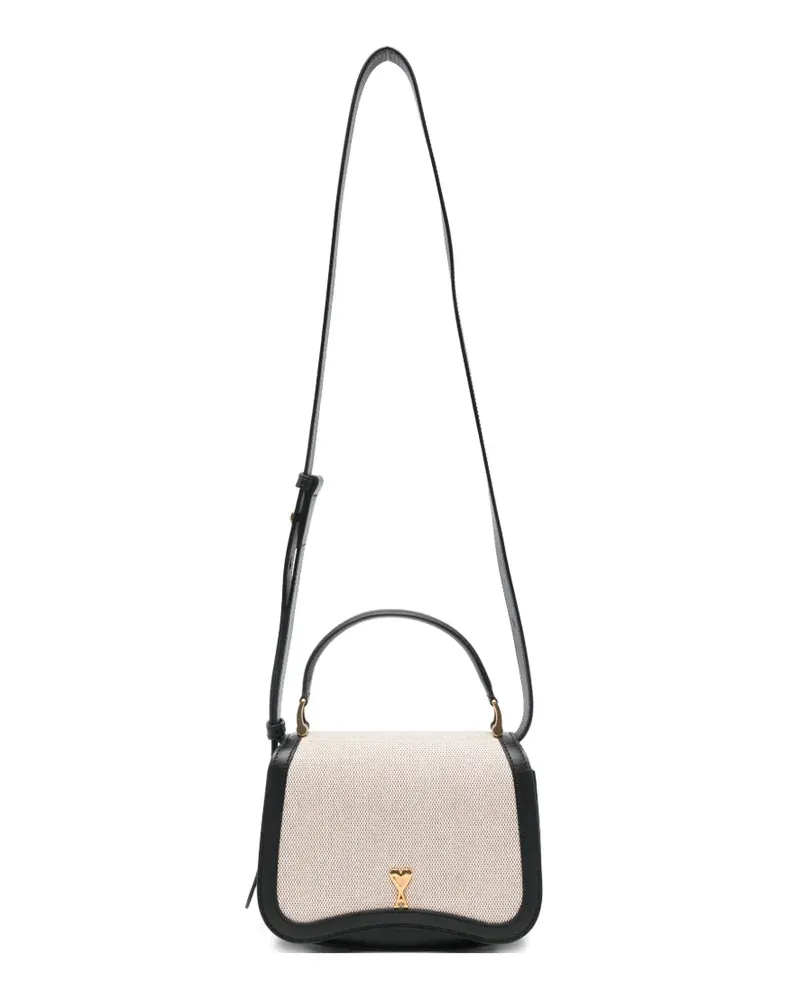 AMI Paris top handle detail tote bag - Nude Nude