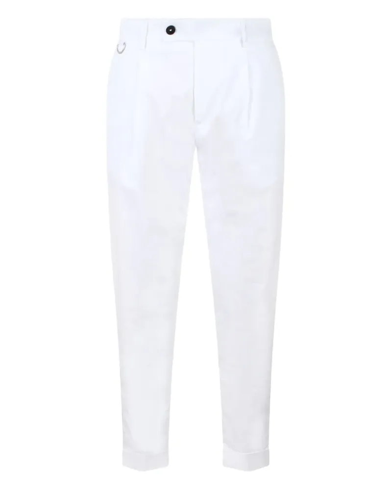 Low Brand Hose mit Bundfalten - Weiß Weiß