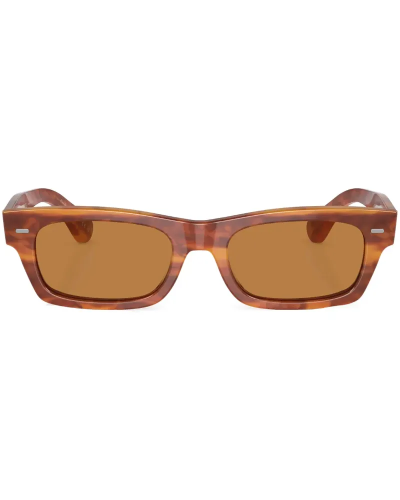 Oliver Peoples Davri Sonnenbrille mit eckigem Gestell - Grün Grün