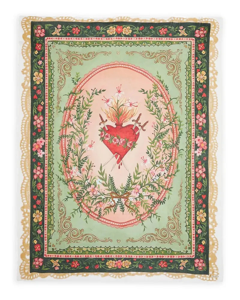 Faliero Sarti Heart Schal - Grün Grün