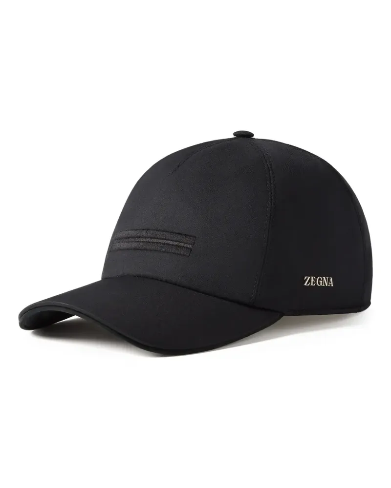Ermenegildo Zegna Motorin Baseballkappe aus Mikrofaser - Schwarz Schwarz