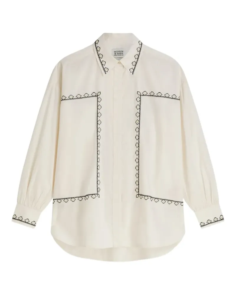Scotch&Soda embroidered long-sleeve shirt - Nude Nude
