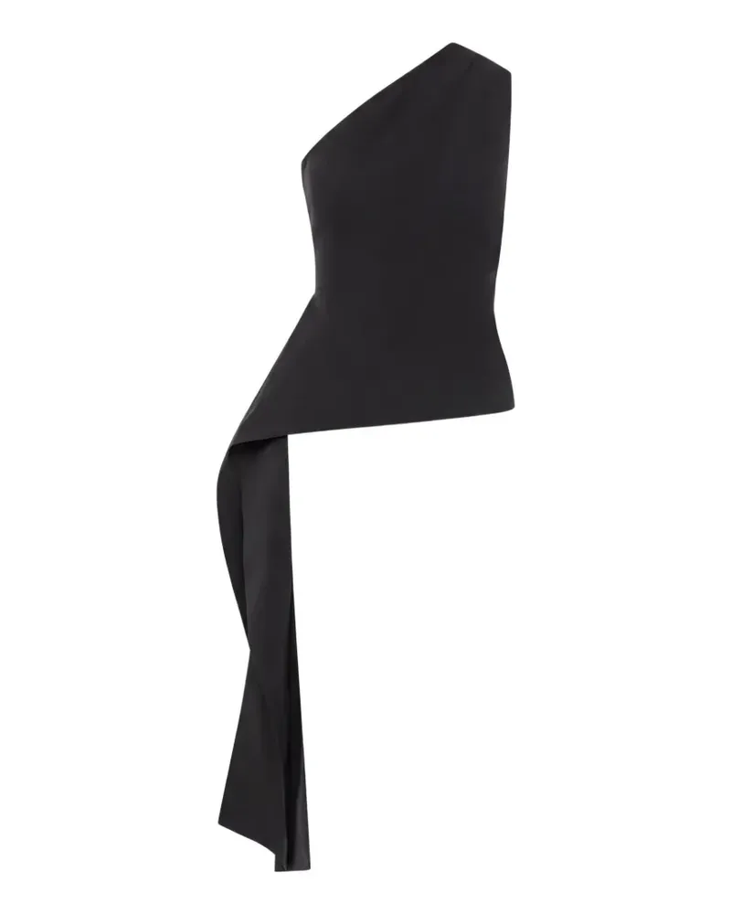 St. Agni Asymm Origami One-Shoulder-Top - Schwarz Schwarz