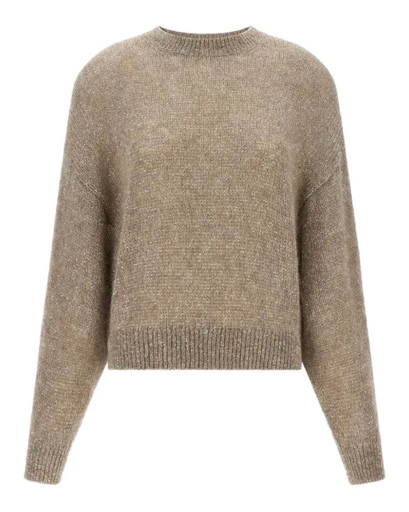 Brunello Cucinelli sequin-embellished knitted sweater - Braun Braun