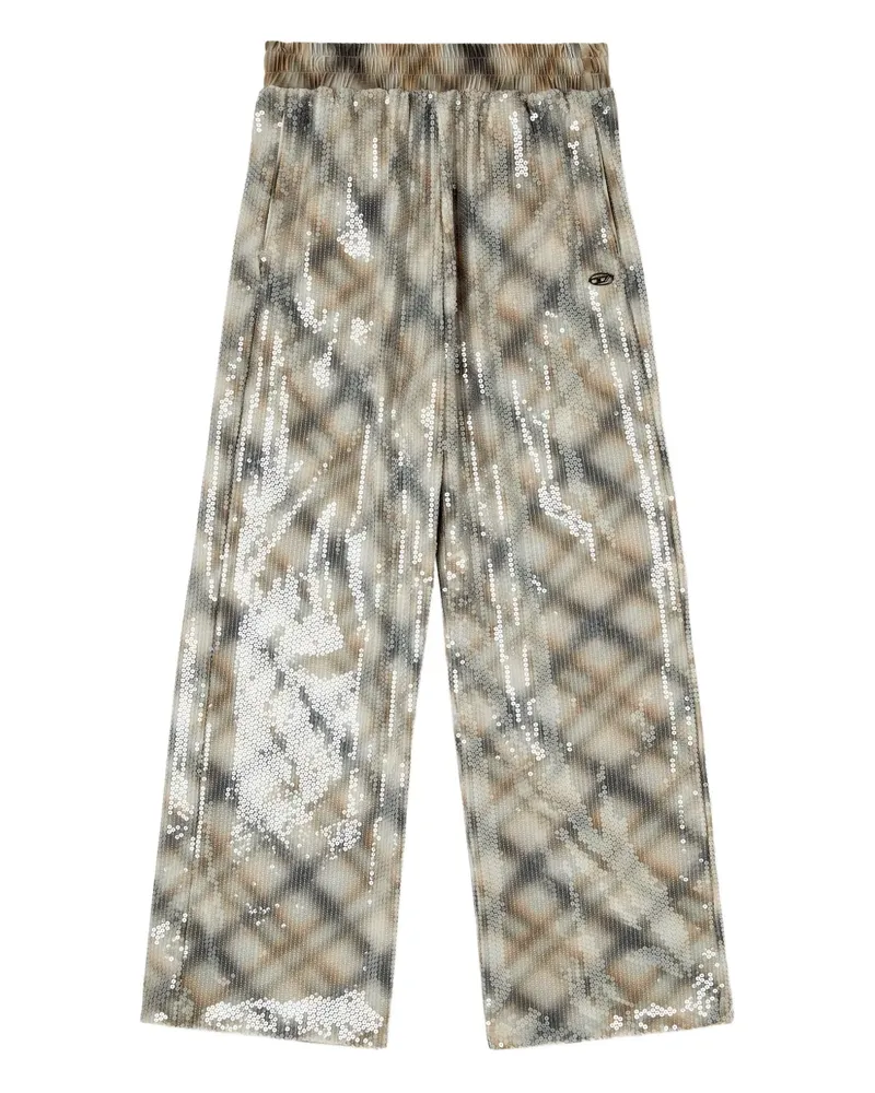 Diesel P-Erqueen sequinned trousers - Nude Nude