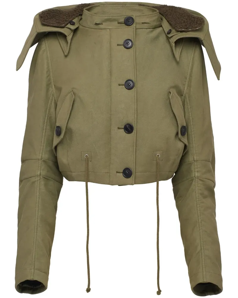 Prada Geknöpfte Jacke - Grün Grün