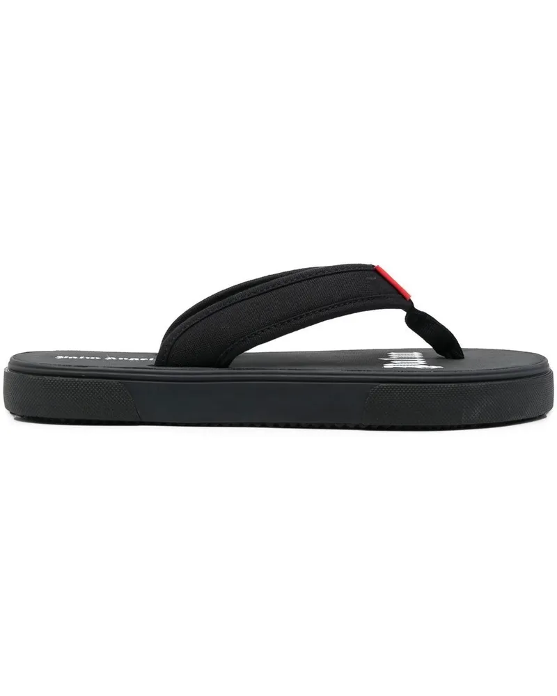 Palm Angels Flip-Flops mit Logo-Schild Schwarz