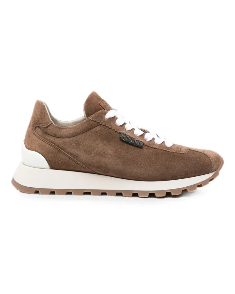 Brunello Cucinelli Sneakers mit Monili-Verzierung - Braun Braun