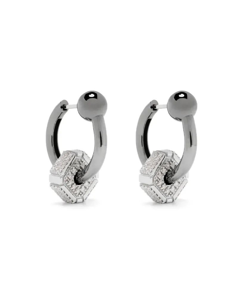 EÉRA Mini 18kt Goldcreolen - Silber Silber