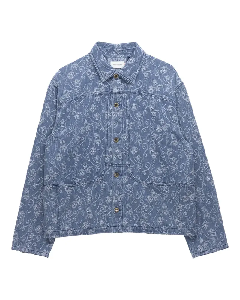 Honor The Gift Hemdjacke mit Jacquard-Blumenmuster - Blau Blau