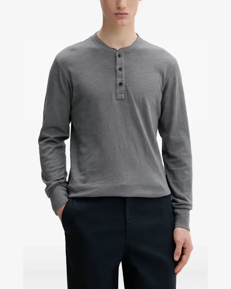 Rag & Bone Klassisches Langarmshirt - Grau Grau