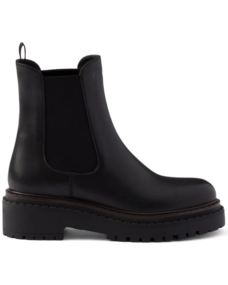 Prada Klassische Chelsea-Boots - Schwarz Schwarz