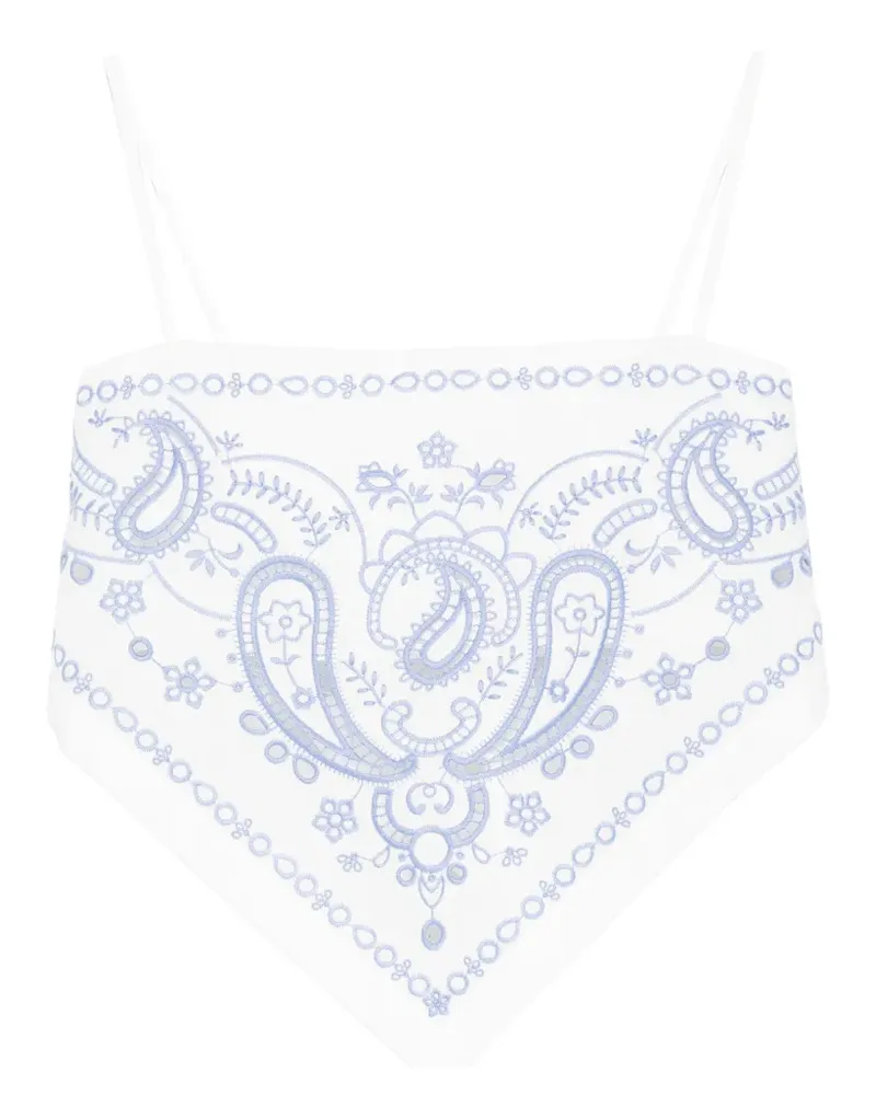 Self-Portrait tie top - Weiß Weiß