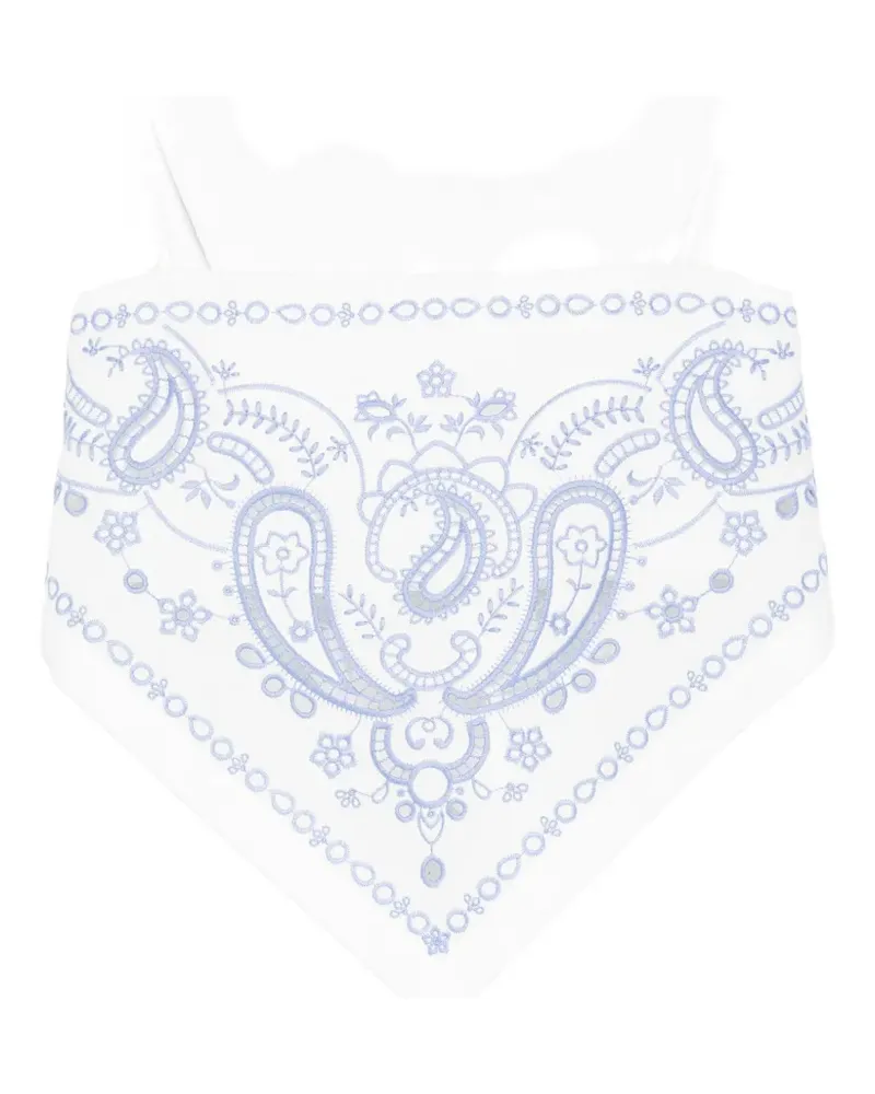 Self-Portrait tie top - Weiß Weiß