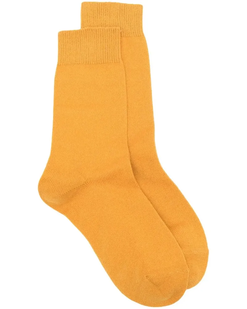 Liska Socken aus Kaschmir - Gelb Gelb