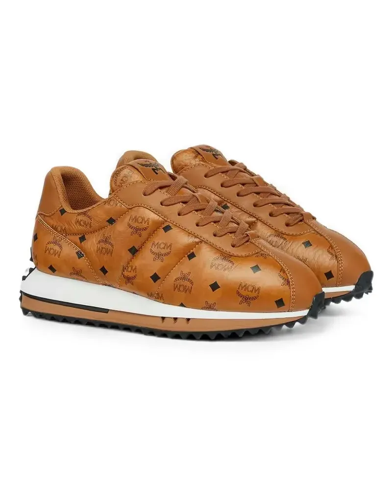 MCM Visetos Sneakers mit Monogramm - Braun Braun