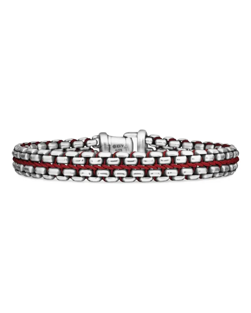 David Yurman Woven Box Chain Armband aus Sterlingsilber 12mm Silber