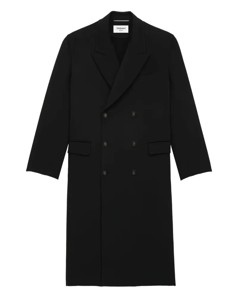 Saint Laurent double-breasted coat - Schwarz Schwarz