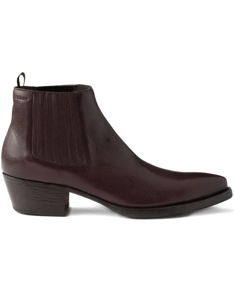 Prada Chelsea-Boots mit verstärktem Einsatz 55mm - Braun Braun