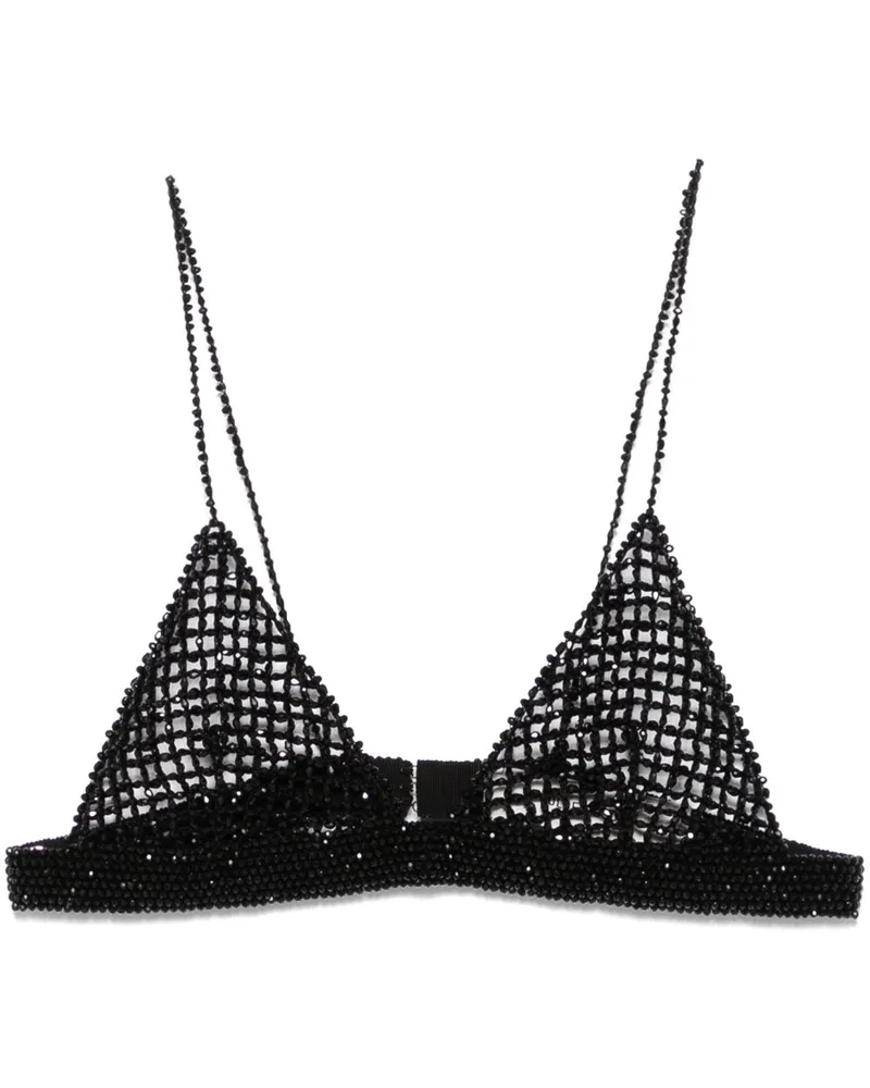 Golden Goose Gehäkeltes Bustier mit Perlen - Schwarz Schwarz