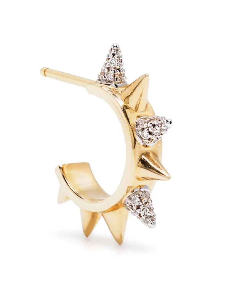 Rainbow K 18kt Peak Gelbgoldcreolen mit Diamanten Gold