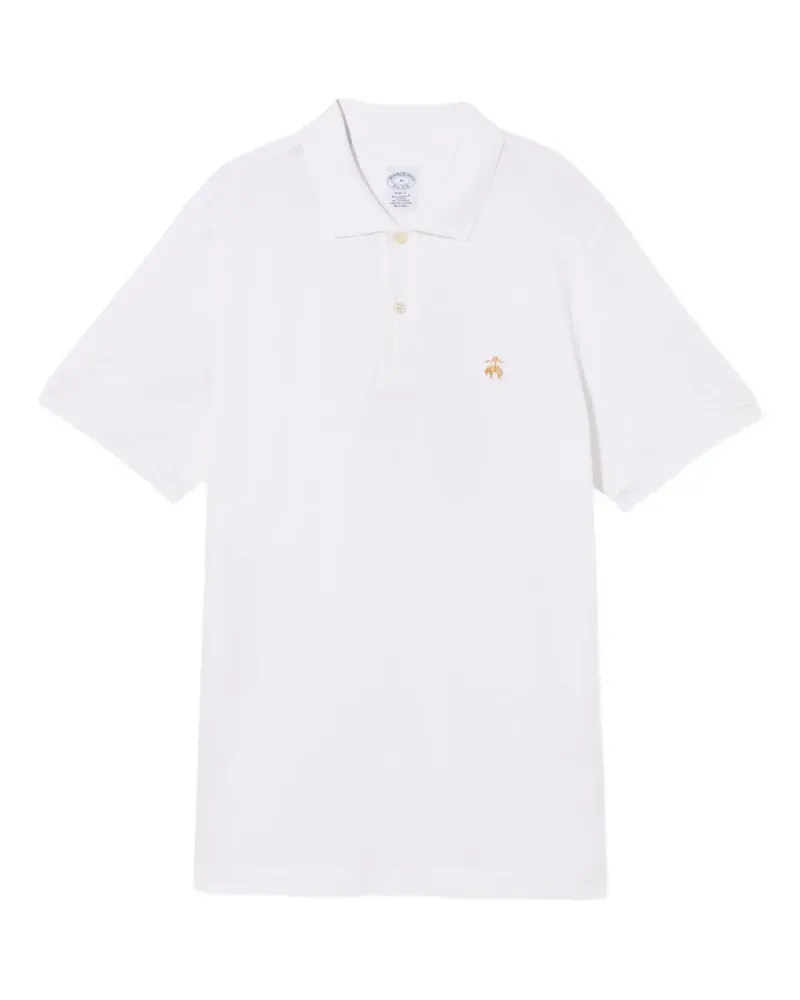 Brooks Brothers Poloshirt mit Logo-Stickerei - Weiß Weiß