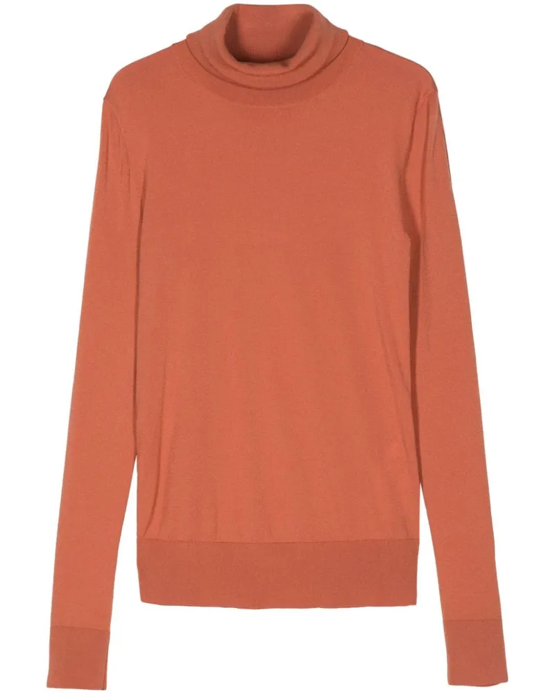 Calvin Klein Pullover mit semi-transparentem Einsatz Orange