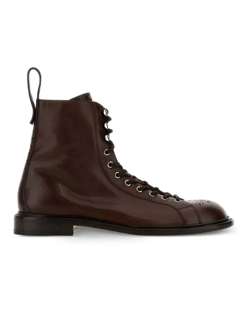 Versace Billy lace-up leather boots - Braun Braun